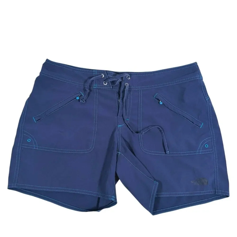 The North Face Womens Board Shorts Size 10 Blue Turquoise Surf Swim Beach Water